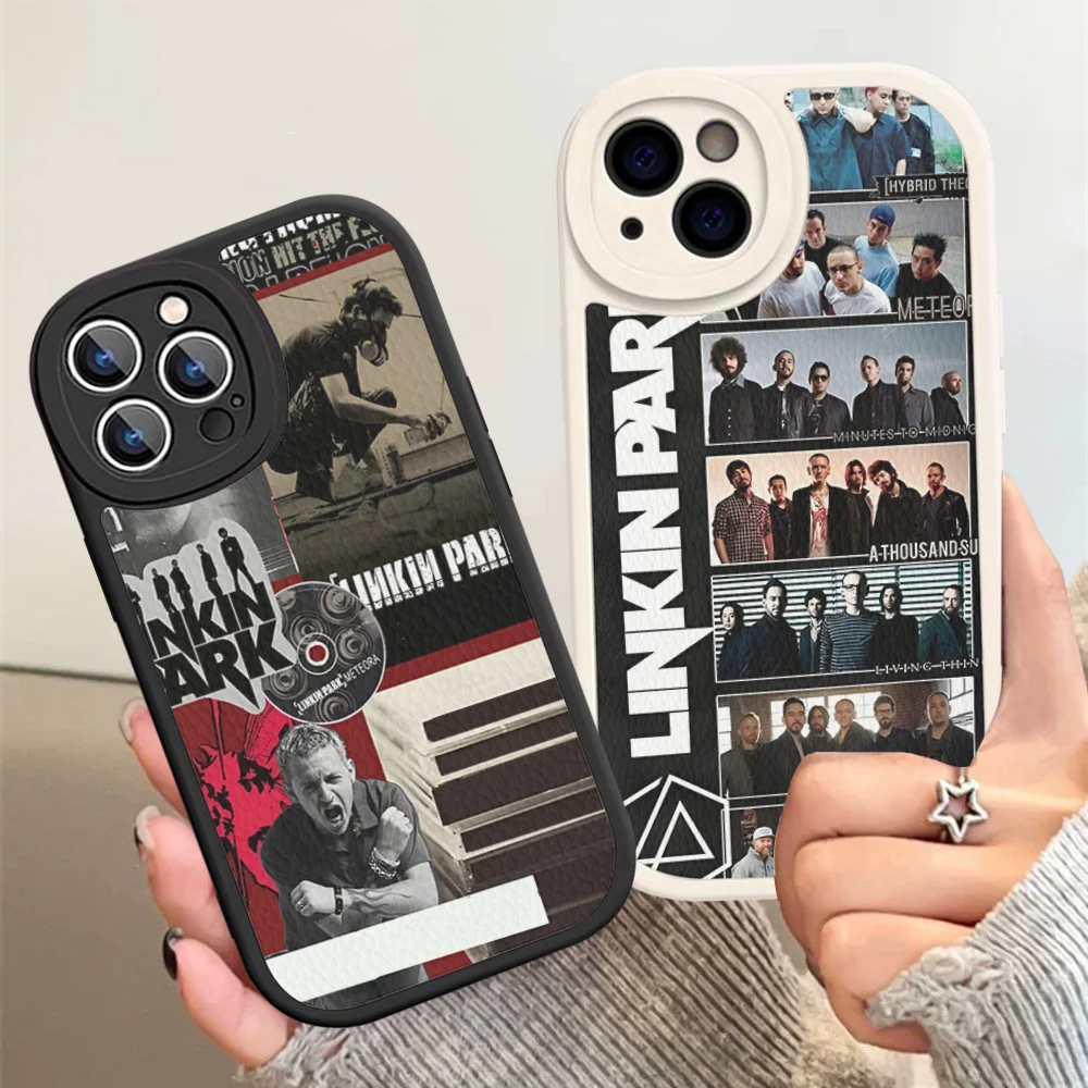 L-Linkins Music Park Phone Case Hard Leather For iPhone 14 13 12 Mini 11 14 Pro Max Xs X Xr 7 8 Plus Fundas