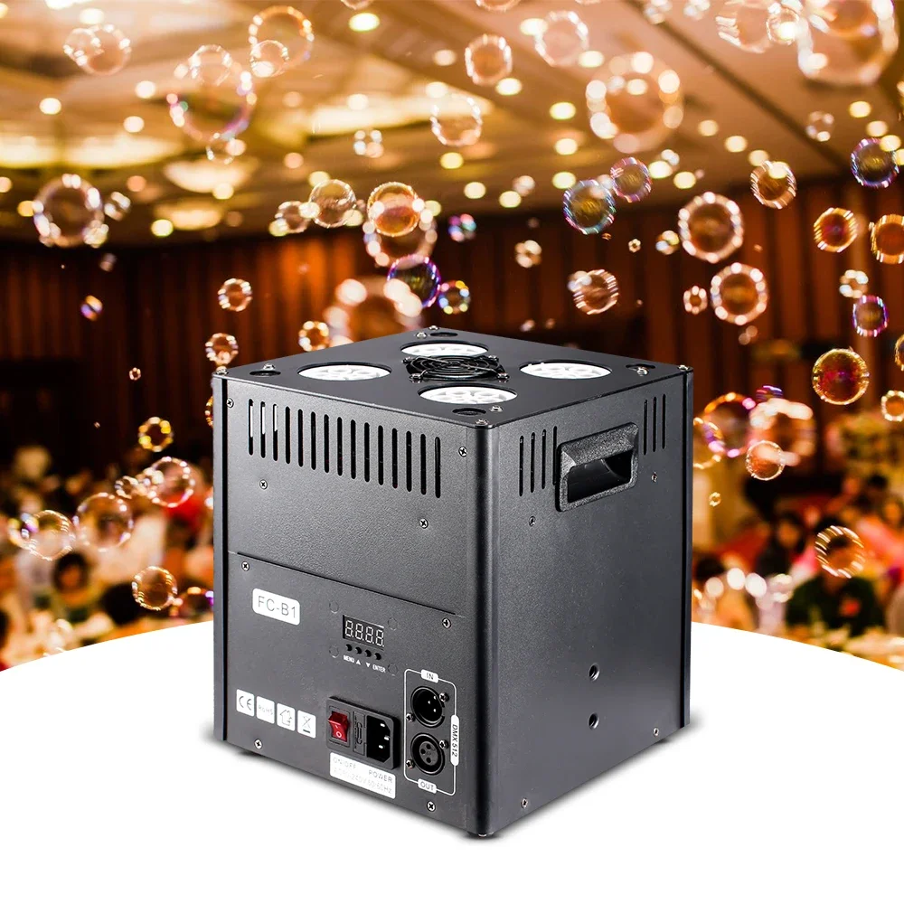 new product DMX remote control 20W RGB led light Bubble Machine 4 nozzles Automatic Bubble Machine for party stage wedding