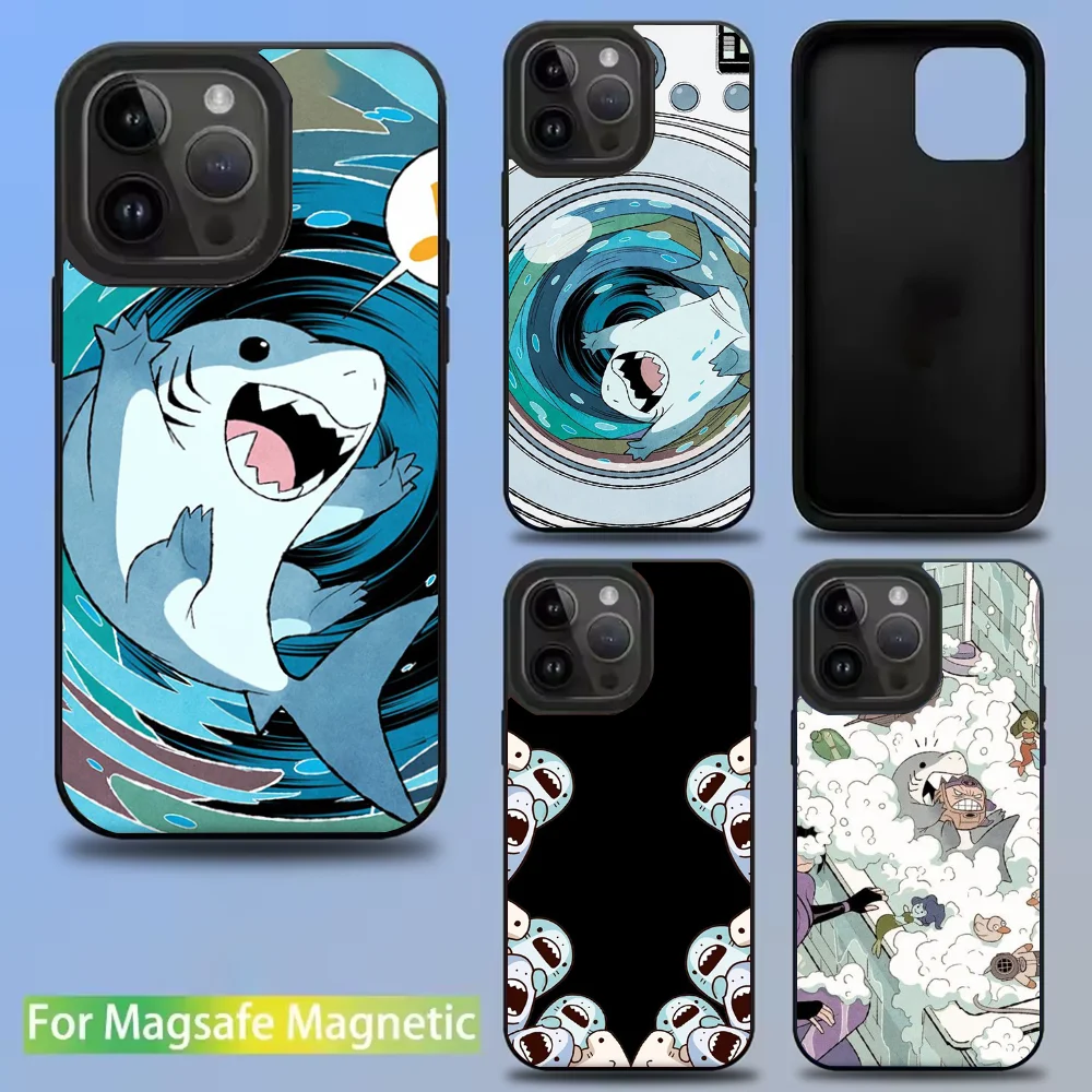 

Jeff The Land Shark Phone Case For IPhone 16 15 14 13 12 11 Pro Mini Max Soft Magnetic Cover