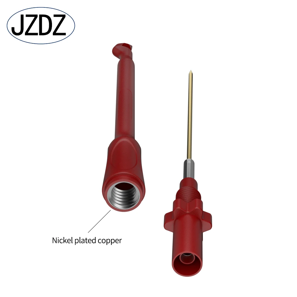 JZDZ 2PCS Multimeter Test Stick Safety Non-Destructive Wire-Piercing Probes With 4MM Jack Puncture Test Hook Tool J.30036