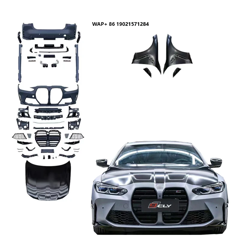 

CLY Car Parts for 4-series G22 G23 G26 Upgrade M4 Body Kit Front Bumper Grille Side Skirt Rear Bumper Hood Fender