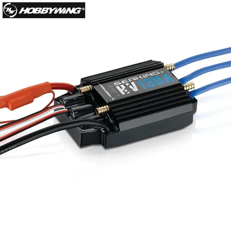 Hobbywing SeaKing HV V3 Waterproof 130A No BEC 5-12S Lipo Brushless ESC Speed Controller for RC Racing Boat