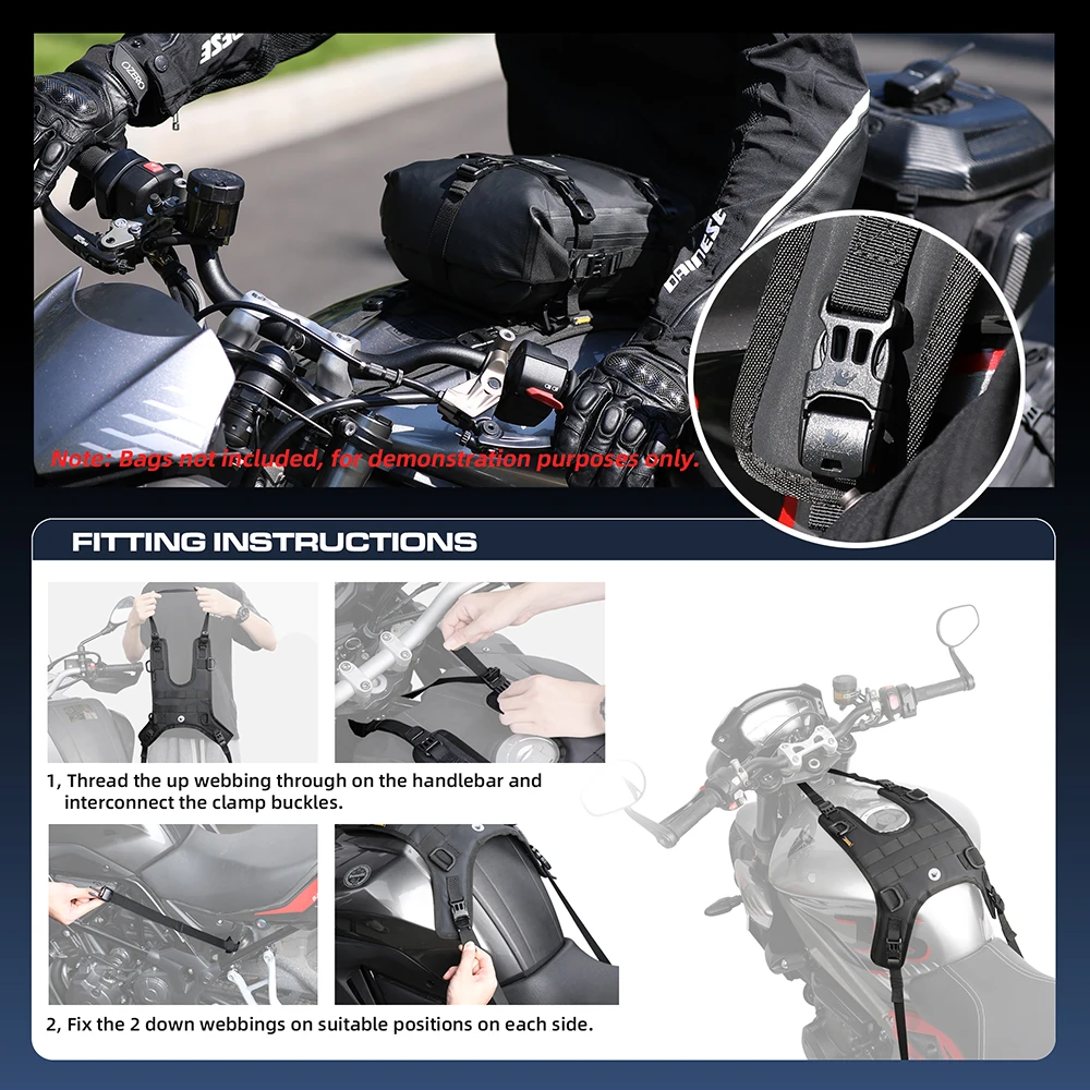 Rhinowalk Motorcycle Tank Bag Base Portable Motorcross Front Bag Mount Install Pad Fits Unversal Motorbike Bag Ponch Accessory