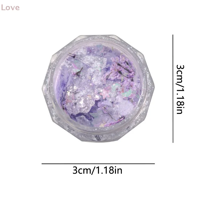 1 Box Nail Mix Gedroogde Bloem Shell Pailletten Nail Shining Meel Hyper Flash Pailletten Nail Art Nageldecoratie DIY Voor Vrouwen