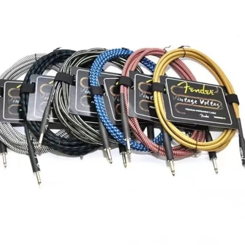 Cable de Audio de 3M para guitarra eléctrica, Cable de Audio de enchufe colorido PARA AMPLIFICADORES DE bajo eléctrico, piezas de guitarra, Color