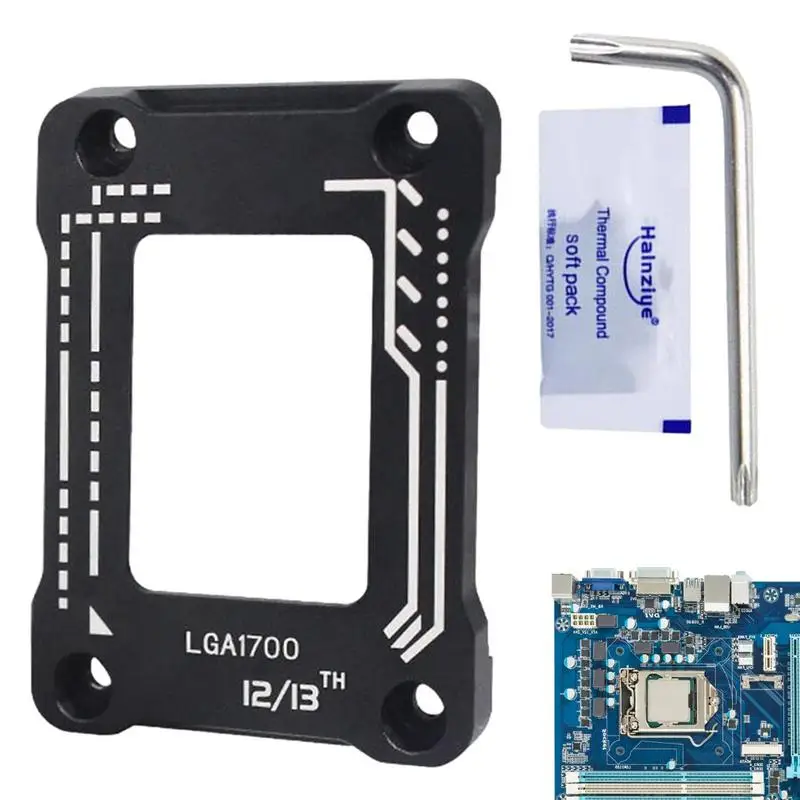 CPU Stress Bending Correction Bracket Aluminum Alloy Contact Frames LGA 1700 Kit Heavy Duty Contact Frames CPU Bending