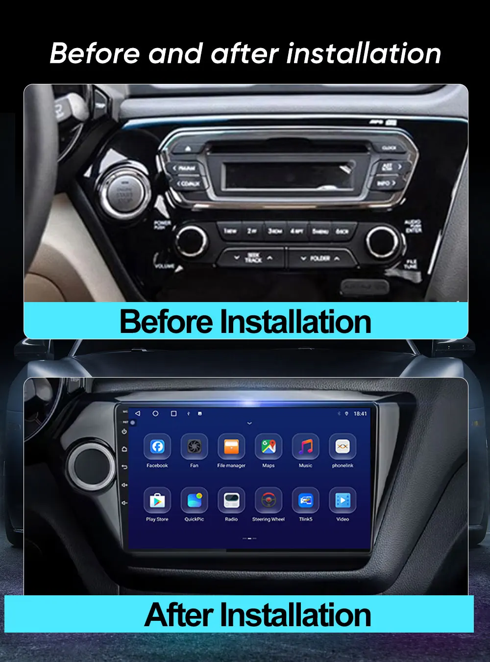 2Din Carplay Multimedia Screnn Android 14 For Kia RiO 3 2011 - 2016 Car Radio Video Audio Player GPS Navigation Autoradio Wifi