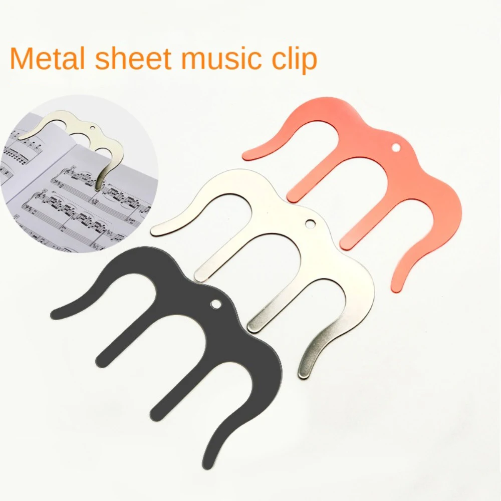 News Metal Musical-Note Clip Mini Fixing Music Book Folder Stationery M Shape Music Page Holder Office