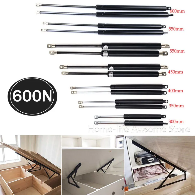 300-600mm Pair 600N Car Struts Bonnet Hood Rear Trunk Tailgate Boot Shock Lift Strut Support Bar Gas Spring Bus Bed Window RV