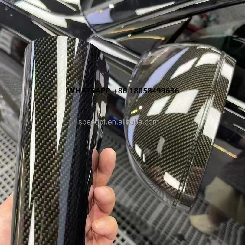 

Popular 6D 7D Carbon Fiber Film PET Release Liner Black Gold Carbon Fiber Vinyl for Vehicle Decoration