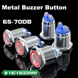 16mm 19mm 22mm Waterproof Metal Buzzer Stainless Steel Loud LED Light Flash 12V 24V Indicator Red Lamp Alarm Warning Buzzer
