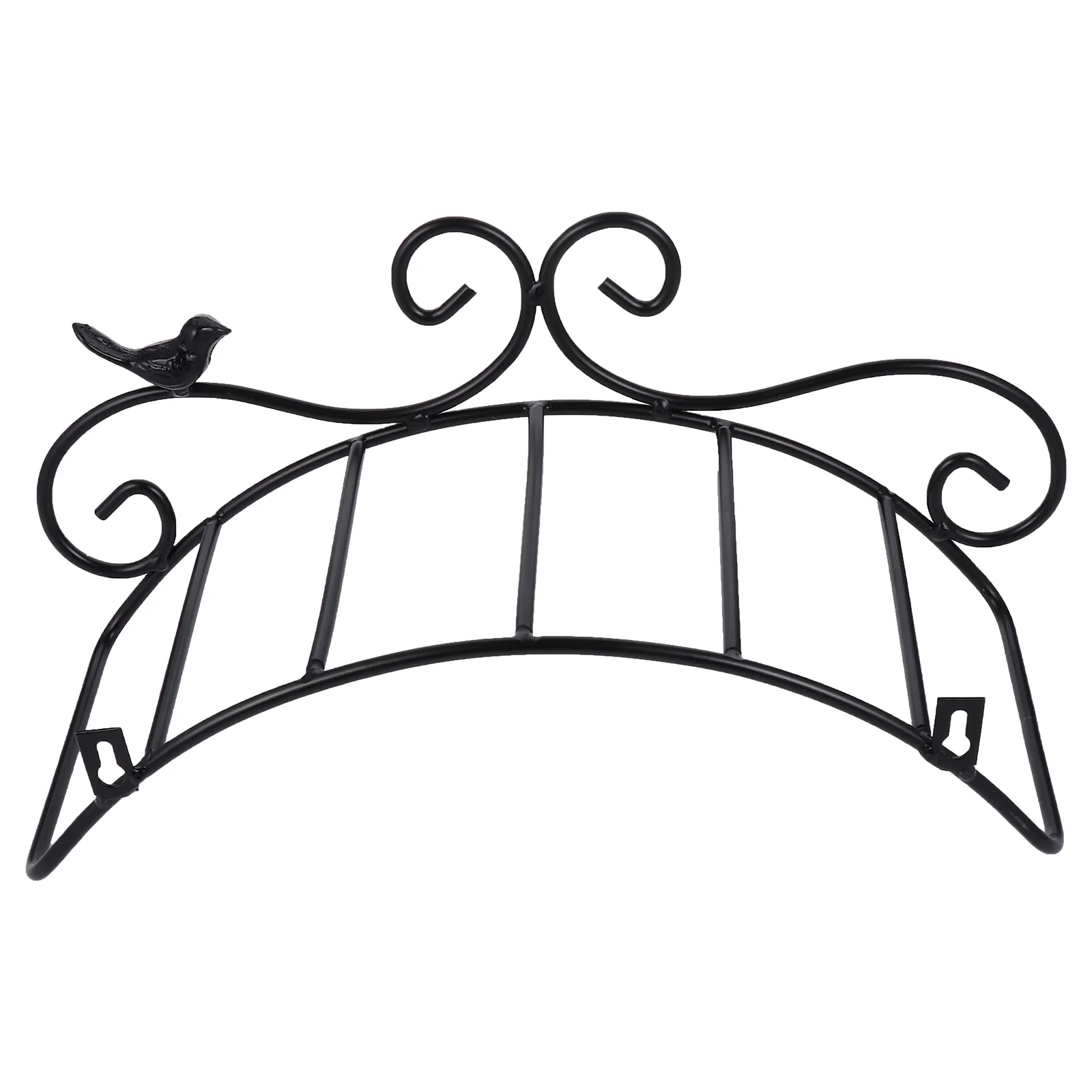 

Garden Irrigation Hose Wrought Iron Frame Decor Hanger Wall Mount Shelf Garden Holder Bracket Hook up Decorative Support
