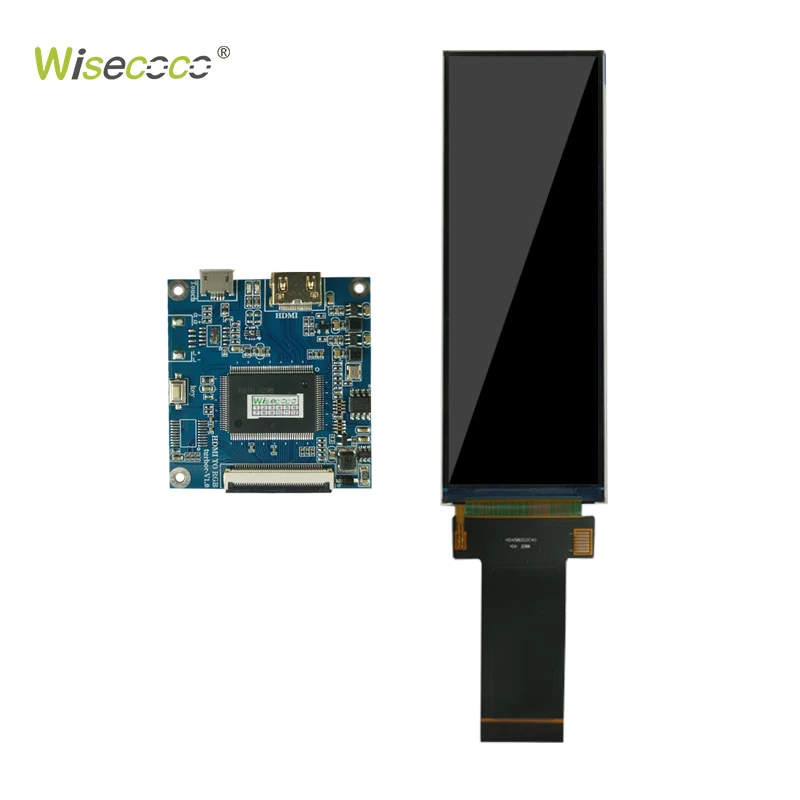 Wisecoco 4.6 Inch 320x960 LCD Display SPI RGB Stretched Bar Screen Driver Board Electric Vehicle Dashboard Coffee Machine