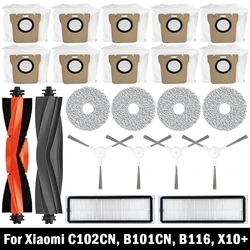 Kompatibel für xiaomi mijia omni 2 c102cn, b101cn, b116cn, x10 ersatzteile zubehör hauptseiten bürste hepa filter mop staubbeutel