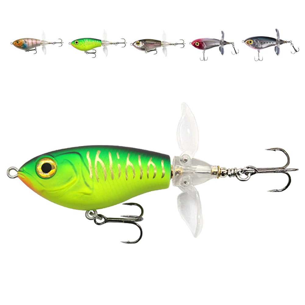 

Top Water Fishing Lures With Triple Hooks Whopper Floating Fishing Lure Fishing Wobble Surface Bass Baits Teasers Fishing