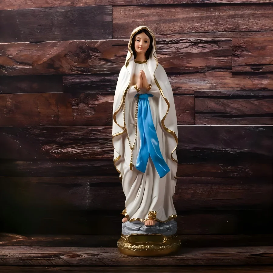 Virgin Mary Resin Statue Religion Jesus Religious Statue Souvenir Interior Decoration Gift