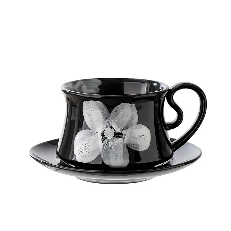 

Simple Japanese ceramic coffee couple pair of cups ins style creative breakfast cup bowl household fireplace tea cup set