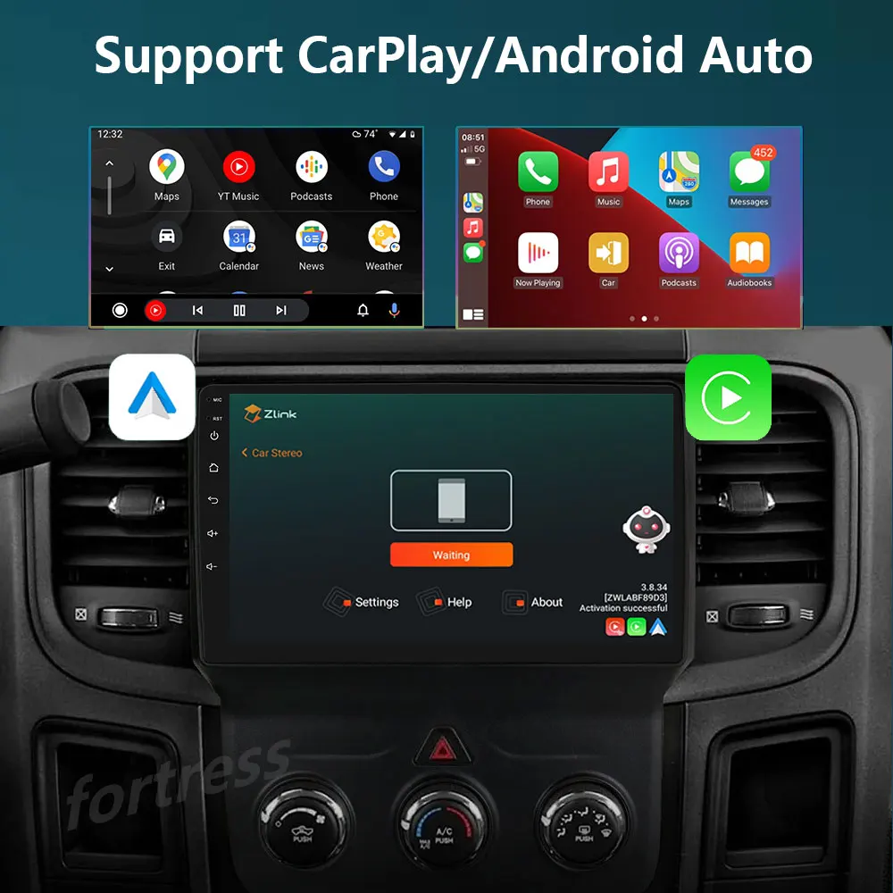 Radio Android 13 dla Dodge RAM 1500 2500 2013-2019 samochodowe stereo odtwarzacz multimedialny Carplay Auto GPS nawigacja 2DIN DSP 4G bez DVD