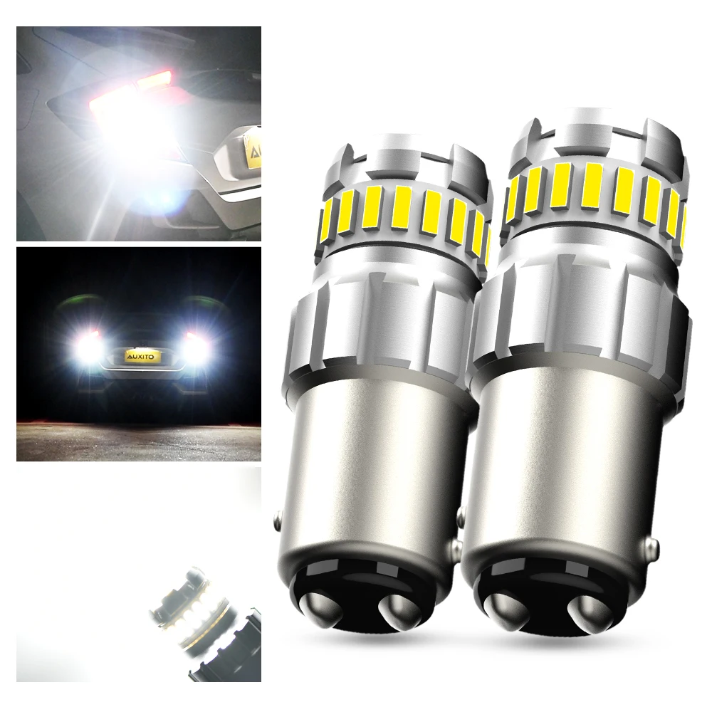 

AUXITO 2Pcs BAY15D P21/5W LED Canbus 1157 LED Bulbs No Error Signal Lamp For Car Turn Brake Backup Lights 12V White RED Yellow