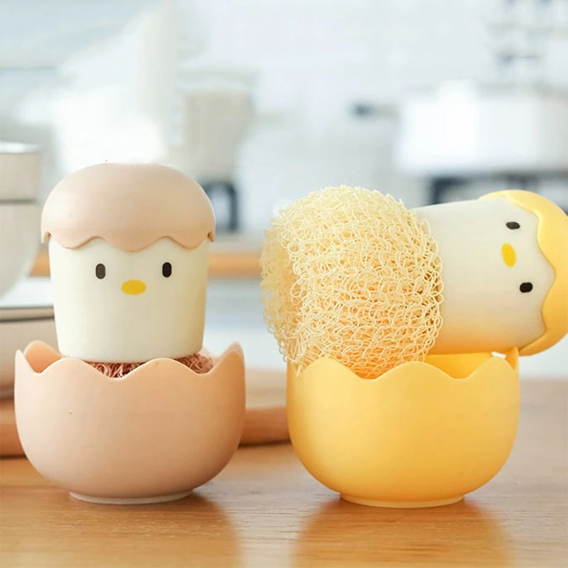 2 Pcs Egg Cleaning Brush Chick Brush Cute Egg Shape Scrubber Egg Cleaner For Freshers Eggs And Incubator Scrub Brush Durable