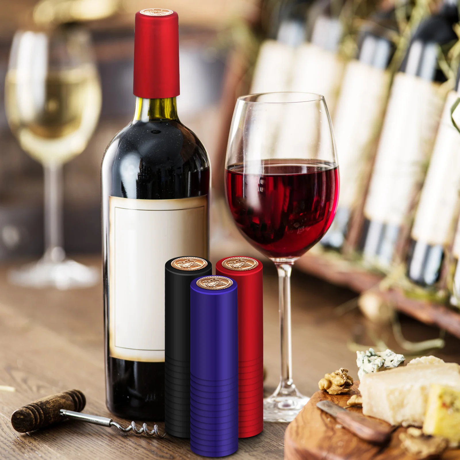 

150Pcs Heat Shrink Wine Bottle Seals Tight Fit Oxygen Barrier for Extended Shelf Life Wine Storage Solutions Supplies