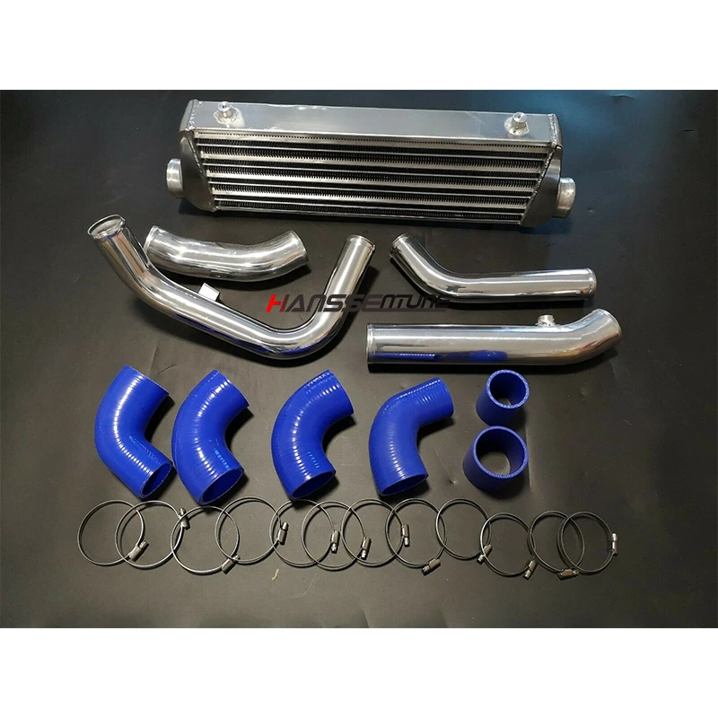 Hanssentune Aluminum  550 X 230 X 65mm  Intercooler + Turbo Intercooler  Piping Kit  For Toyota Hilux Vigo /Fortuner 3.0L 04-15