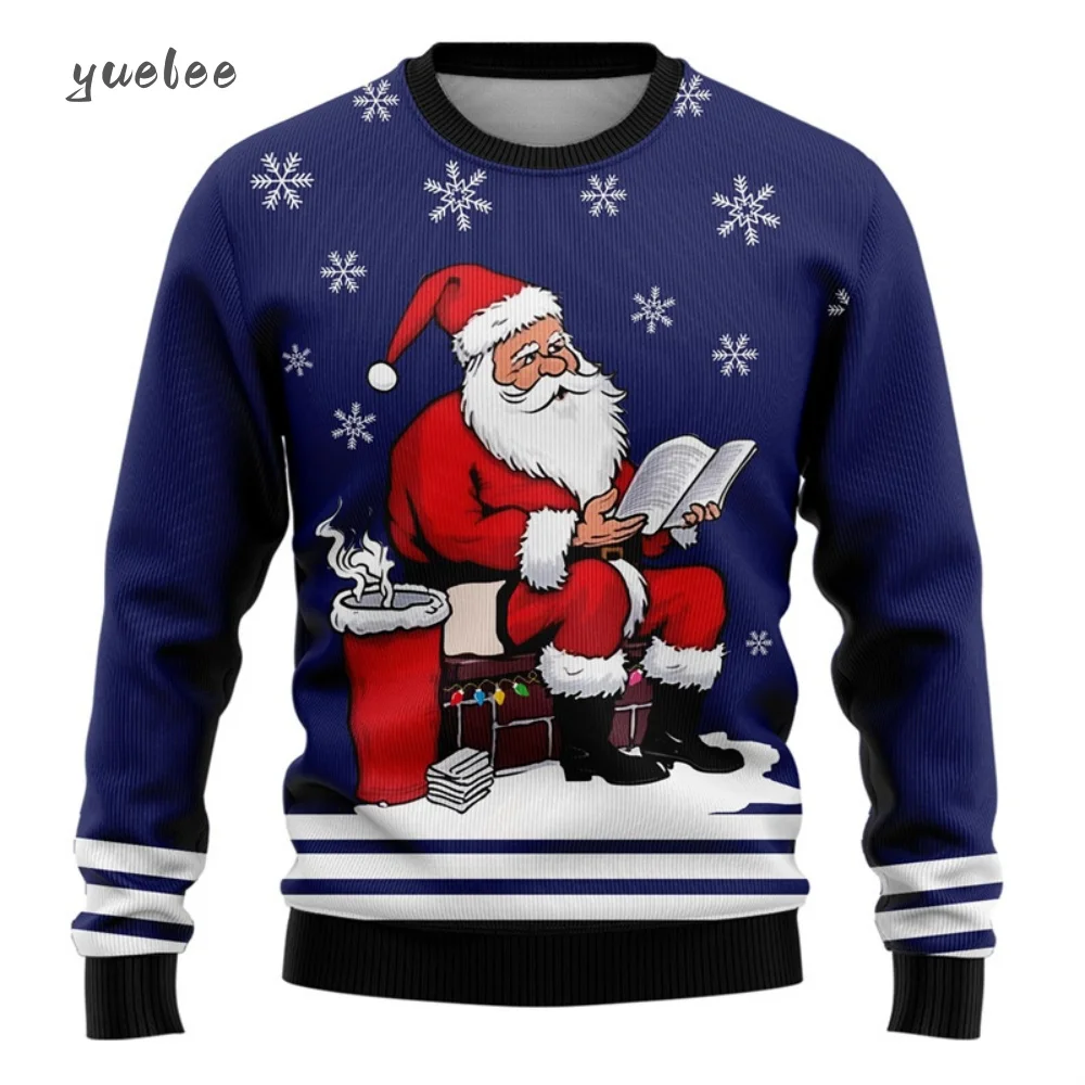 Fashion Jesus Pattern Christma Santa Jersey Hombre Christmas Sweatshirt Autumn Winter Holiday 3D Printing Ugly Men's Sweatshirt