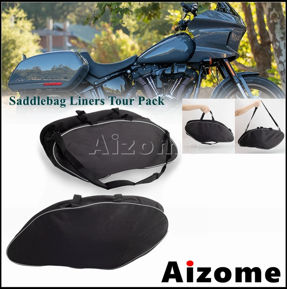 Waterproof Nylon Hard Saddlebag Luggage Liners Tour Pack For Harley FXLRST Low Rider ST 2022 FLSB Softail Sport Glide 2018-UP