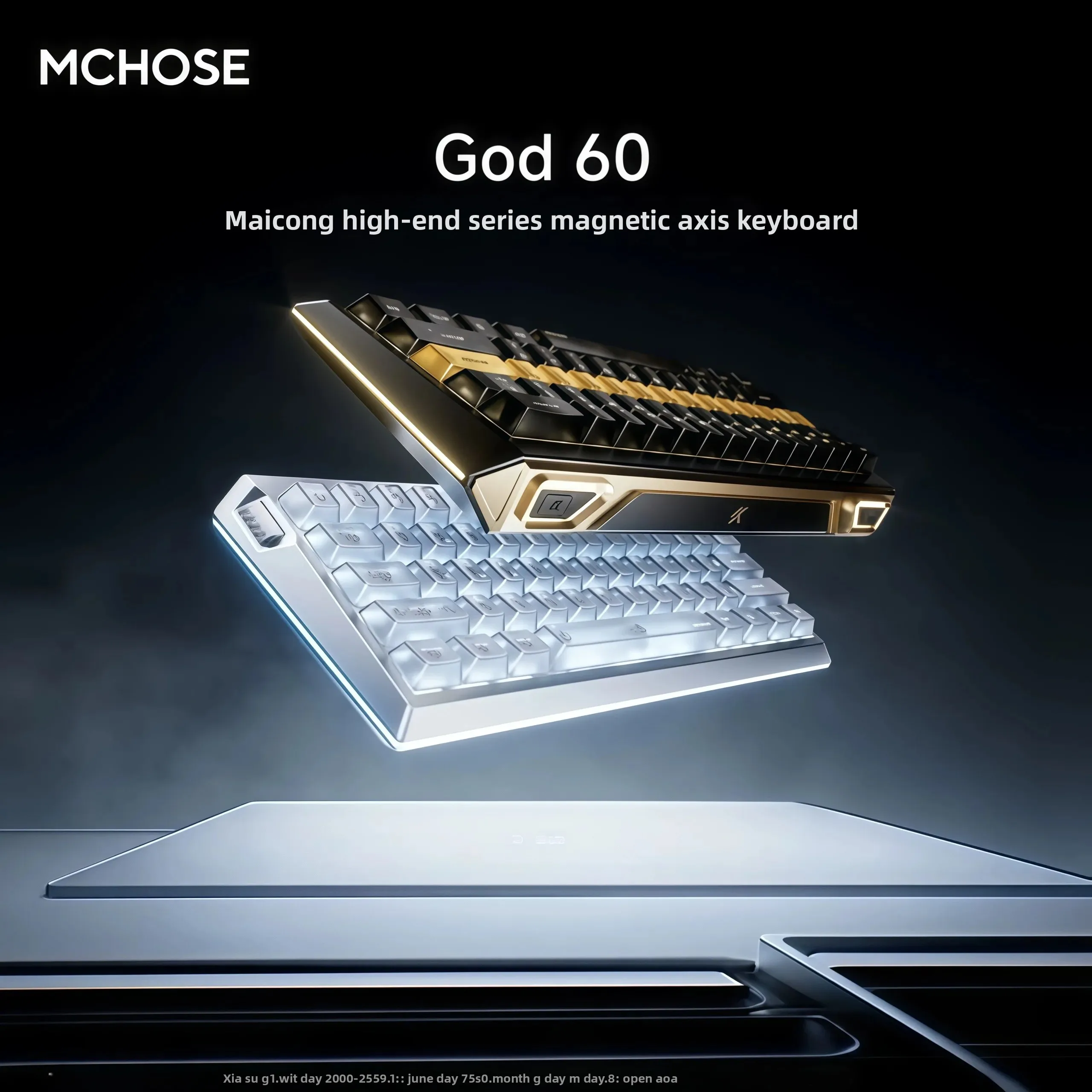 New MCHOSE God 60 Keyboards 16000Hz Mortal Animation Joint Magnetic Axis Keyboard Gaming Special Mechanical Tile All Aluminum