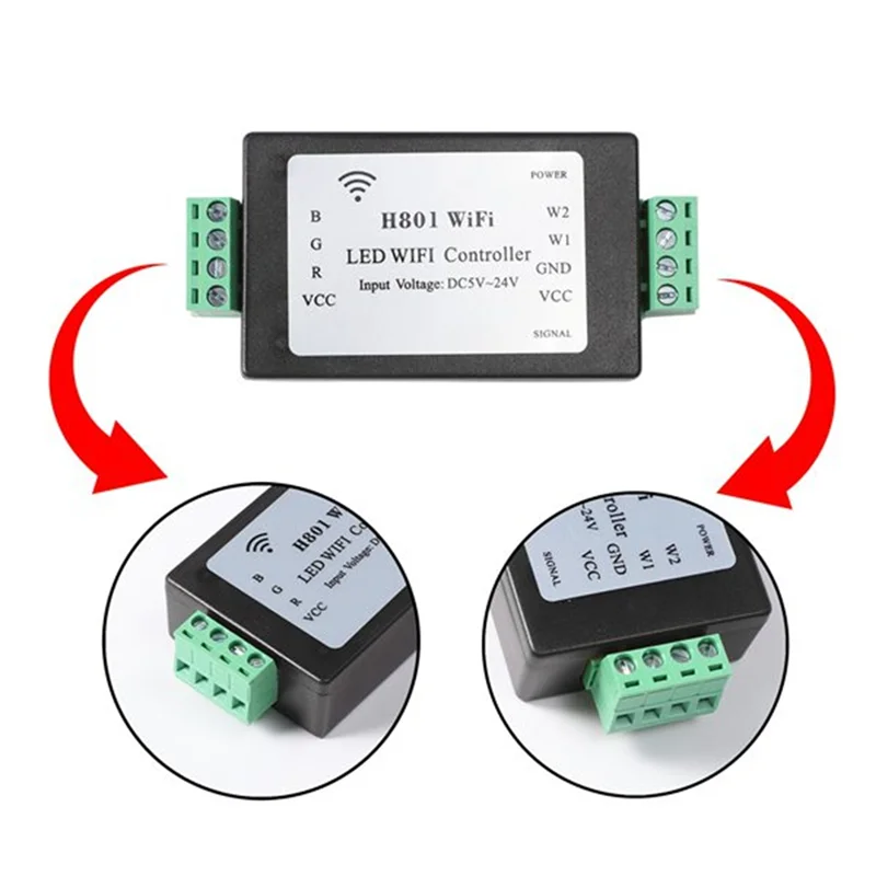 WORTHOWN-RGBW LED Controller WIFI Controller H801 RGBW LED WIFI Controller LED RGB Controller For5050 RGBW Controller