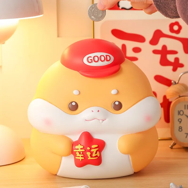 Копилка с рисунком змеи, защита от падения, большая емкость, коробка для банкнот, украшение для рабочего стола, украшения, подарок на день защиты детей