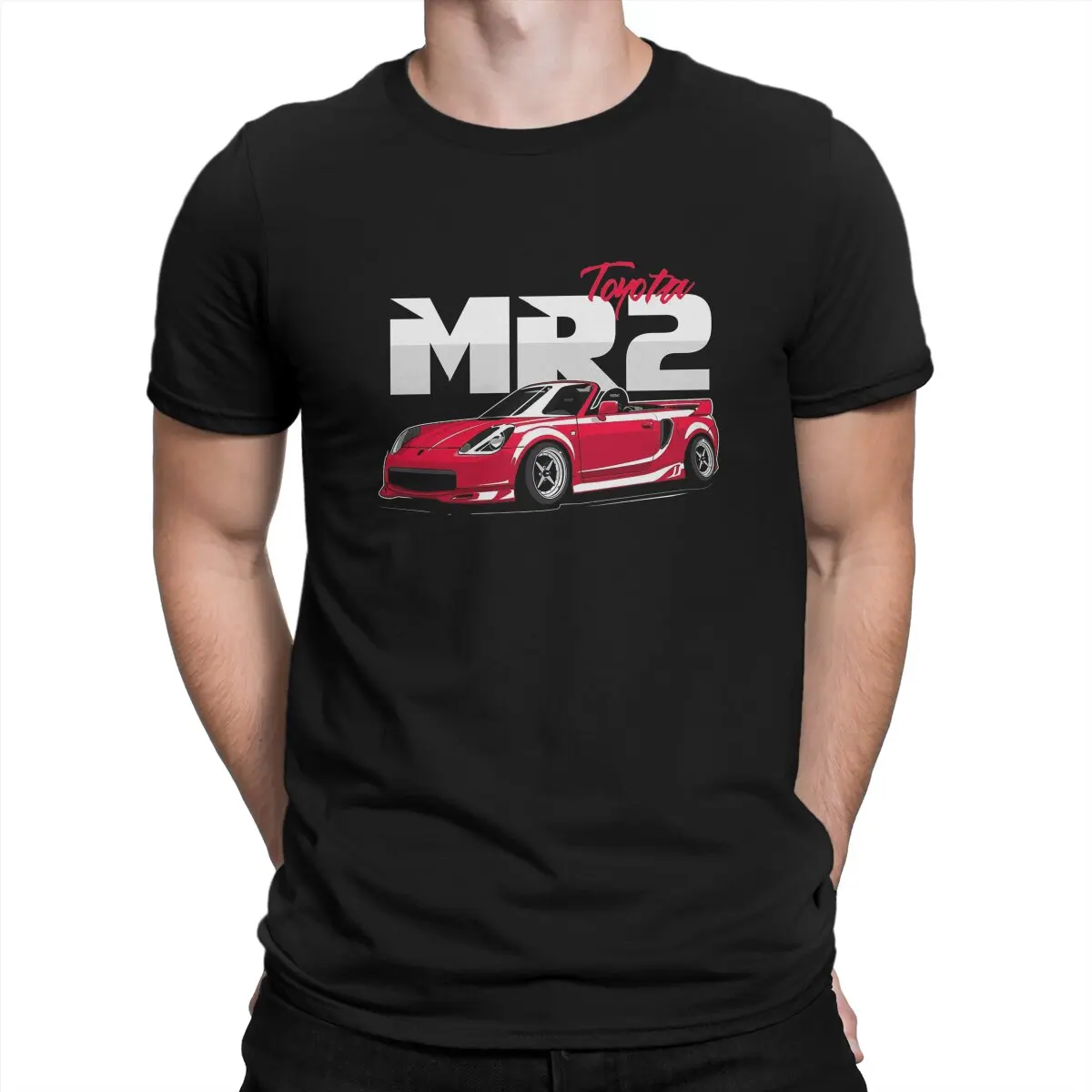 MR2 ROADSTER ON WORK WHEELS Man's TShirt Sports Car Crewneck Tops Fabric T Shirt Funny High Quality Gift Idea