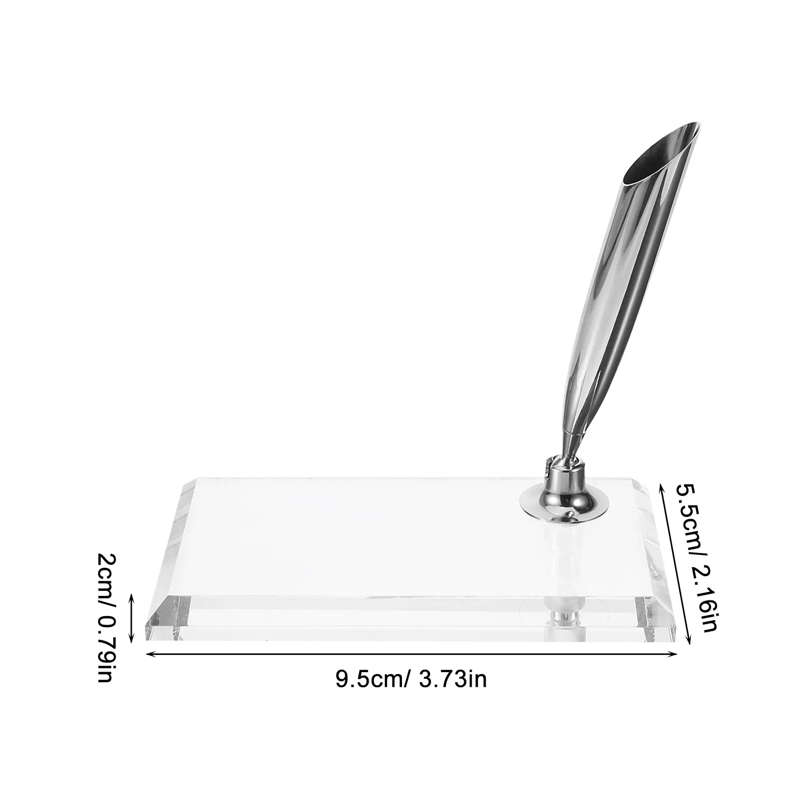 Acrylic Single Pen Holder Dip Pen Stand for Quill Ink Pens Desktop Organizer Stable Base Office School Study Room Decor
