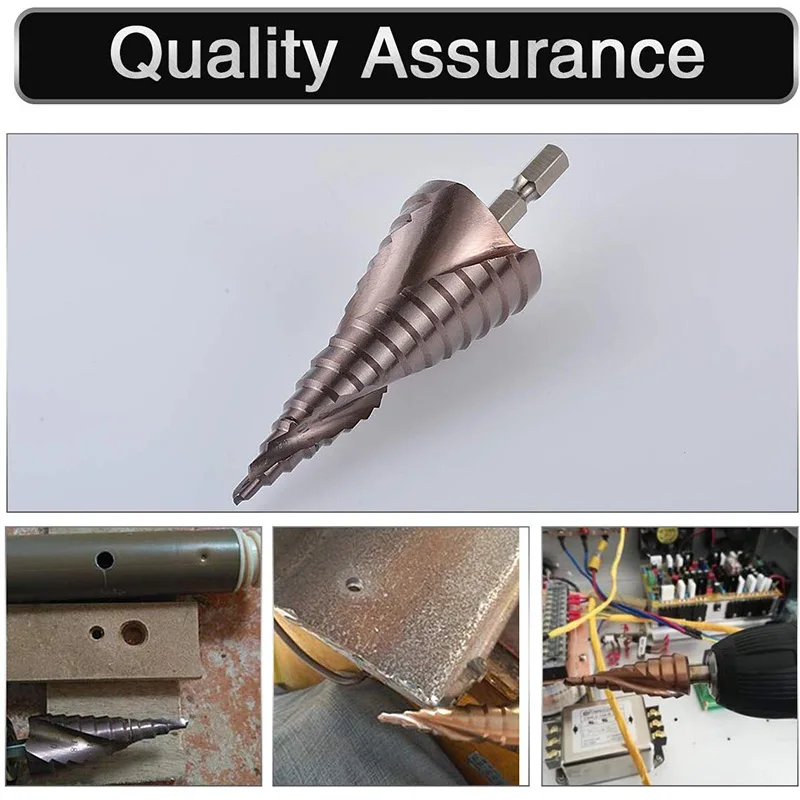 M35 HSS Co Broca Passo, Cobalto Cone Brocas, 4-32mm, Madeira, Aço inoxidável, Metal Hole Saw Tool Set, Hex