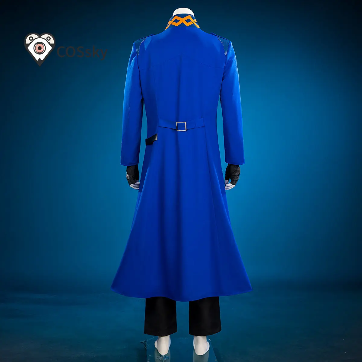 DMC 5 Vergil Full Set Cosplay Costume Outfit Uniform Halloween Carnival Party Christmas Play Role Nelo Angelo Blue cloak vests view 3