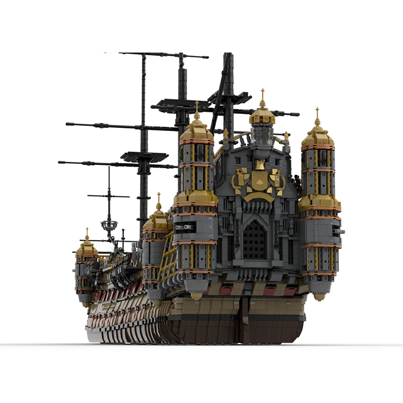 

Модель пиратского корабля «Сайленс Мэри» из строительных блоков MOC, технологичные блоки, рождественский подарок, конструктор для самостоятельной сборки