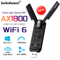 1800Mbps Wi-fi adapter USB 802.11AX 2.4G/5GHz USB 3.0 Wireless wifi antenna Network Card Support For Windows wifi for laptop