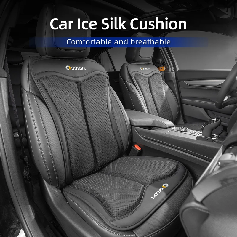 Car Seat Cover Front Rear Seat Ice Silk Cushion Pad Protective Mat For Smart Fortwo 451 450 453 EQ Forfour Coupe Cabrio
