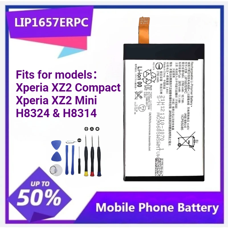 

1PCS LIP1657ERPC High Quality Battery for Sony Xperia XZ2 Compact XZ2 Mini H8324 H8314 SO-05K 2870mAh 11.1Wh Bateria 3.85V