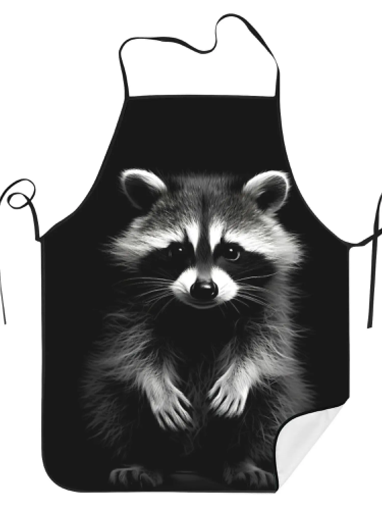 A raccoon apron, suitable for handicrafts, baking and kitche