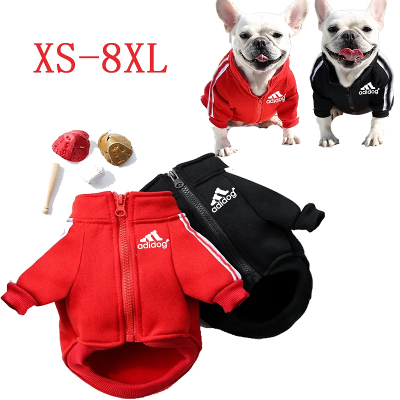 adidog Dog Jacket Winter Dog Clothes for Small Big Dogs Puppy Pet Vest French Bulldog Sweatshirt Chihuahua Costume Pug Coat