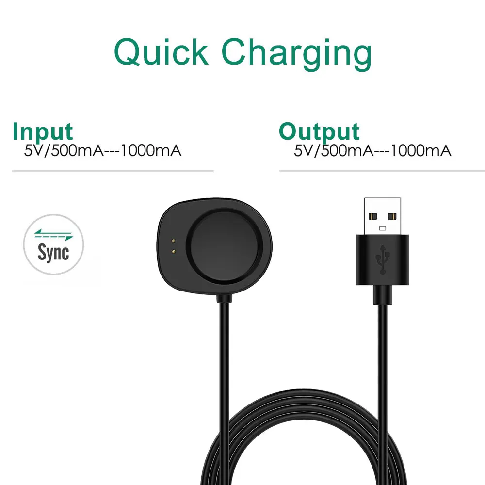 Caricatore NUCNOK Per Amazfit Balance 2, Balance E T-Rex 3 – Cavo USB Da 1 Metro Con Protezione Da Sovratensione - 2