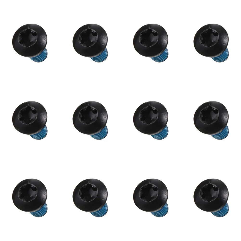 

2 Boxes Disc Screws Bike Rotor Bolts High Quality Material Fixing Screws Easy Install Black Color Anti Rust Brake