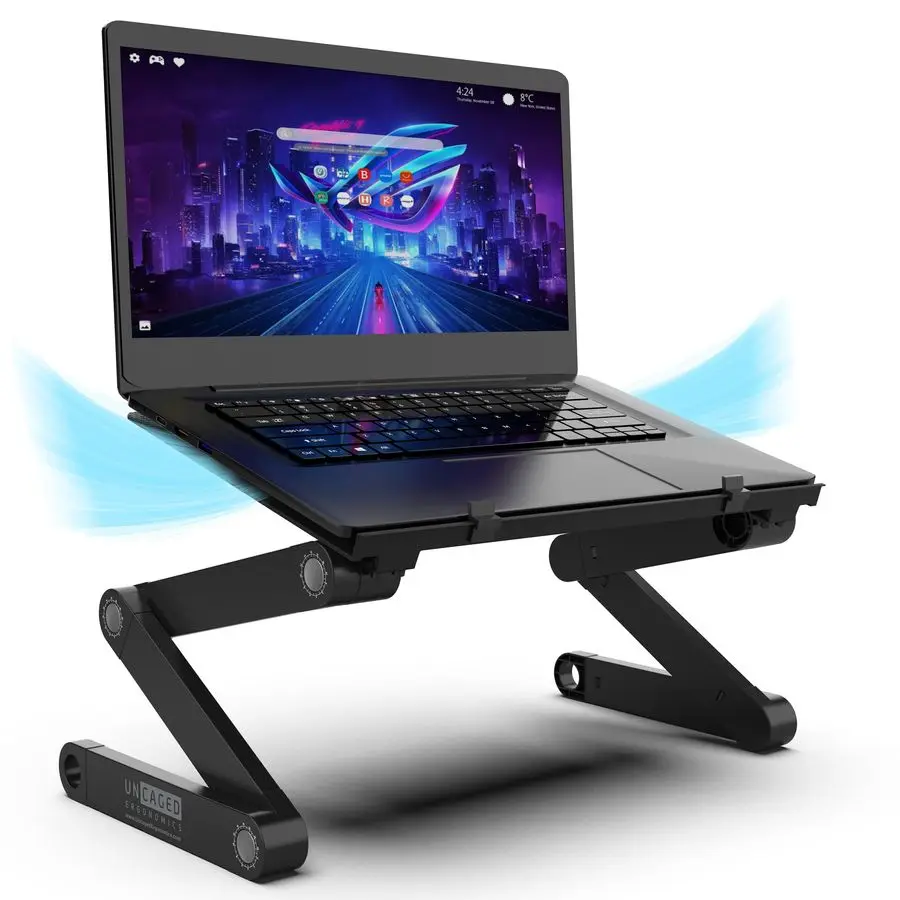 

Adjustable Laptop Stand for Desk, Adjustable Height Laptop Stand, Ergonomic Foldable Portable PC Holder, Computer Riser, Home Of