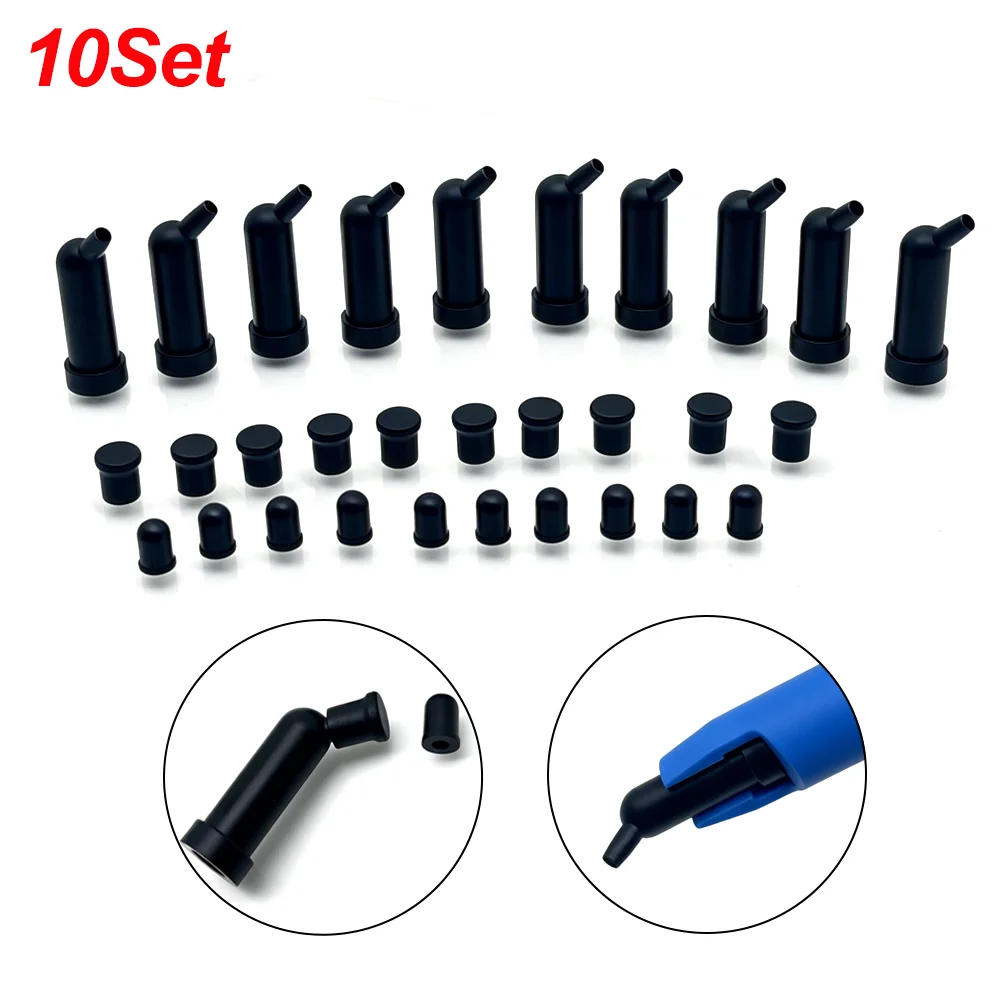 

10pcs /Set Dental Applicator Tips Composite Gun Dispenser Applicator Tips Resin Tubes Capsules Compules Syringe Tips Tubes