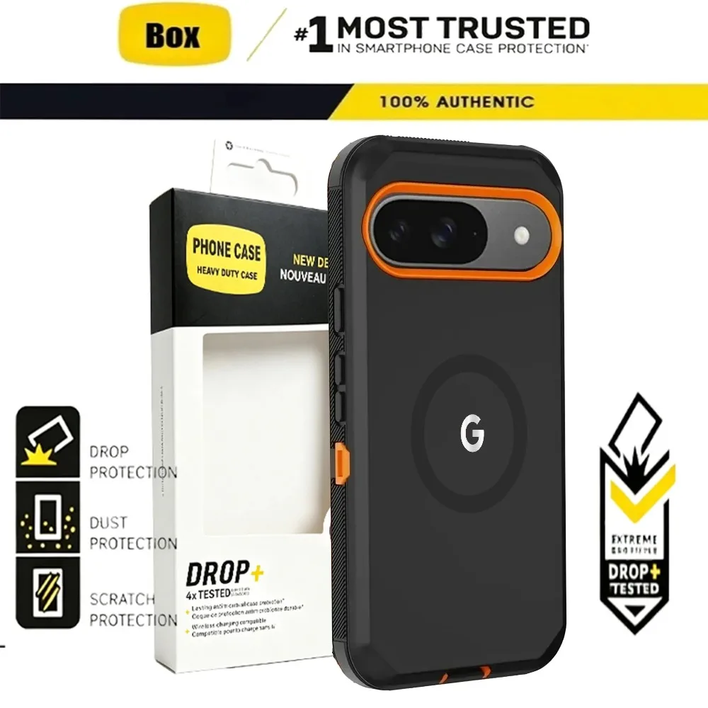 3IN1 Military Grade Heavy Armor OTT-Box Case For Google Pixel 11 Pro XL 10A 9A Pro for Magsafe Defender Shockproof Protect Cover