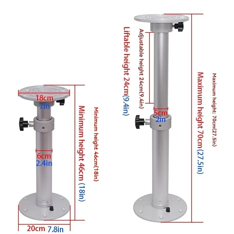 A Telescopic table legs for yachts, easily detachable RV lift table legs for RV lift tables.