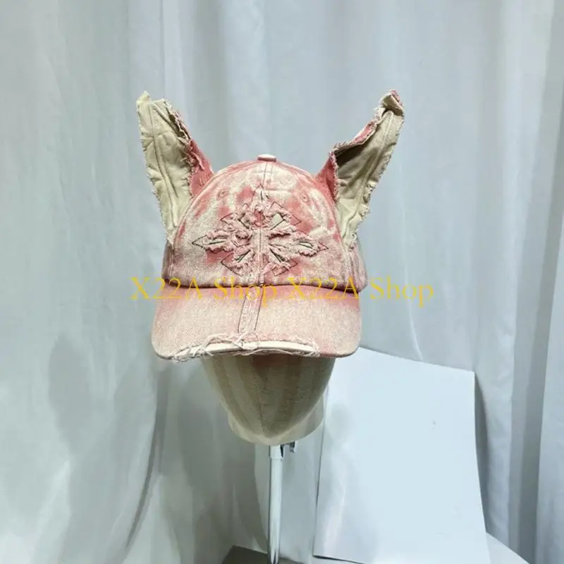 unique-distressed-rabbits-ear-baseball-hat-spring-autumn-sun-caps-street-wear-sun-hat