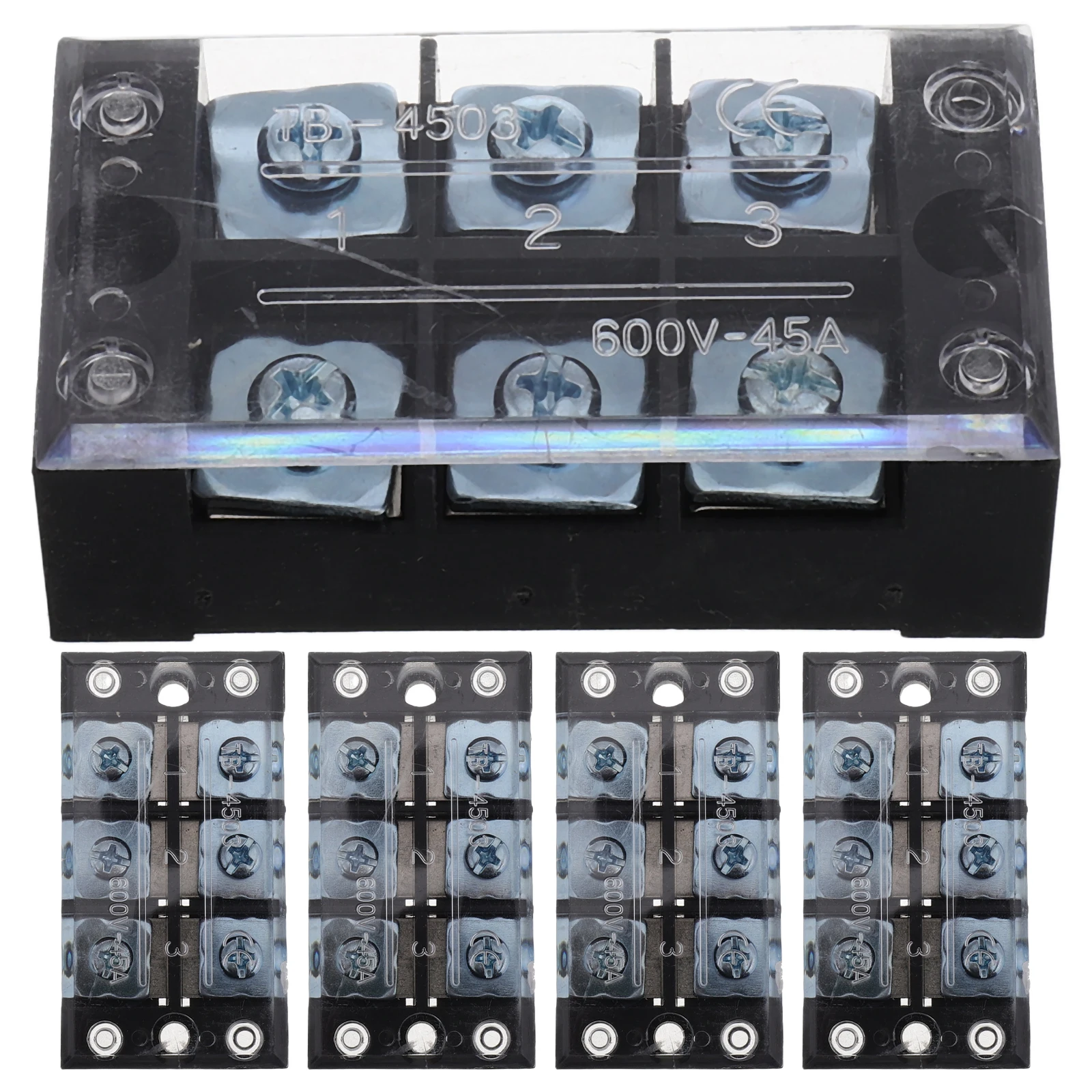 

5Pcs Dual Screw Terminal Connector Strip with Cover for Universal Junction Box Cable Adapter Board Cable Adapter Board