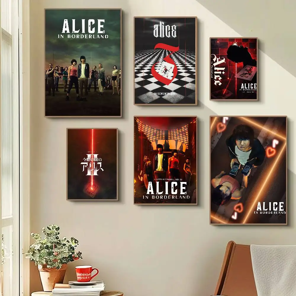 TV Drama Alice In Borderland Funny Cute Cartoon Posters Prints Canvas Painting Wall Art Picture Living Room Home Decor